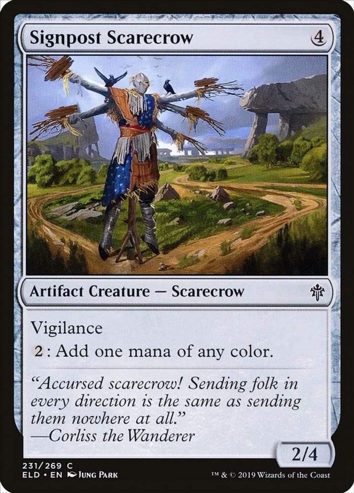 2019 Magic: The Gathering: Throne of Eldraine (ELD) - Signpost Scarecrow (#231, Common) (, Near Mint)