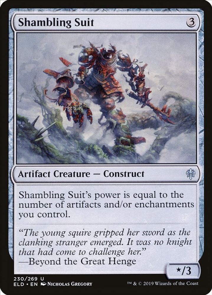 2019 Magic: The Gathering: Throne of Eldraine (ELD) - Shambling Suit (#230, Uncommon) (, Near Mint)