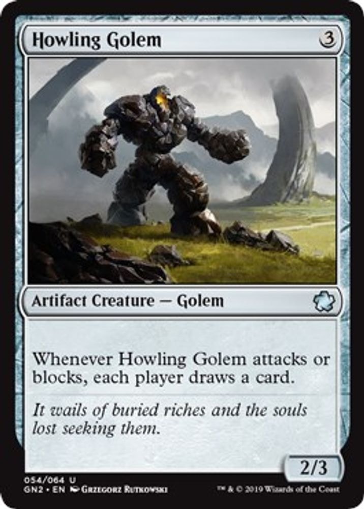 2019 Magic: The Gathering: Magic Game Night 2019 (GN2) - Howling Golem (#54, Uncommon) (, Near Mint)