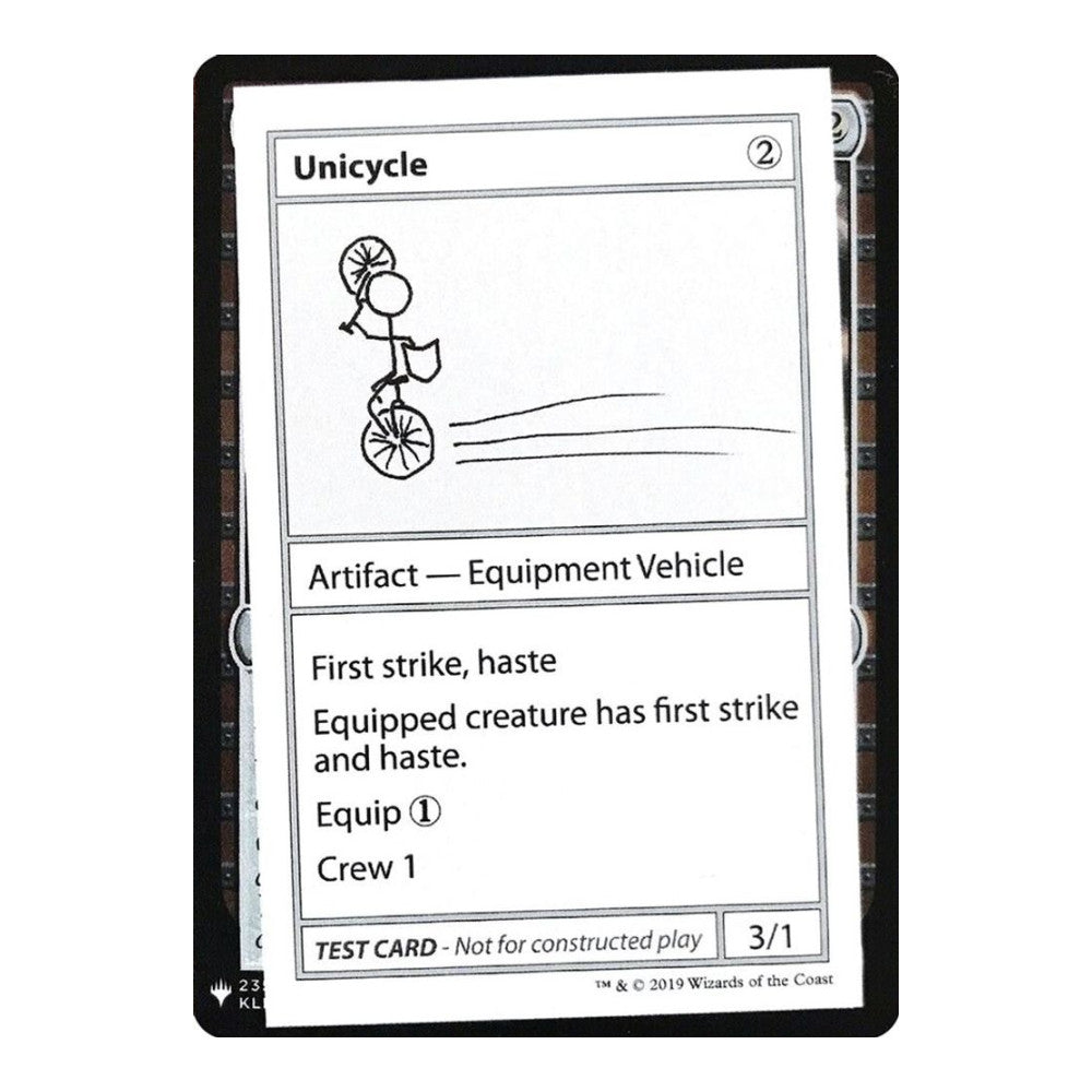 2019 Magic: The Gathering: Mystery Booster: Convention Edition Exclusives (CMB1) - Unicycle (#110, Special) (, Near Mint)