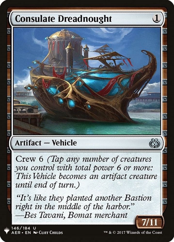 2026 Magic: The Gathering: The List Reprints (LIST) - Consulate Dreadnought (#146, Uncommon) (, Near Mint)