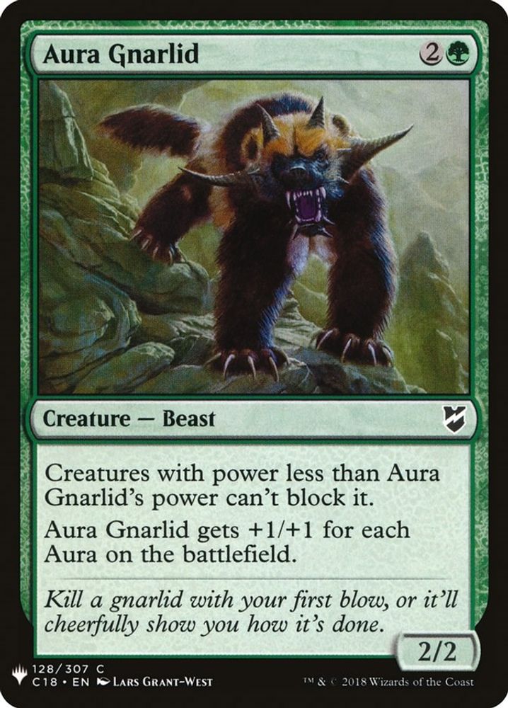 2026 Magic: The Gathering: The List Reprints (LIST) - Aura Gnarlid (#C18-128, Common) (, Near Mint)