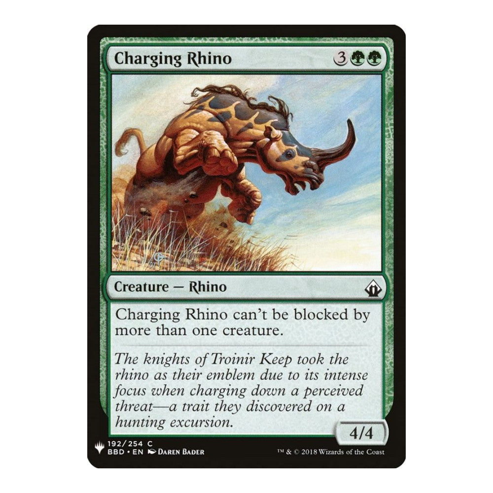 2026 Magic: The Gathering: The List Reprints (LIST) - Charging Rhino (#192, Common) (, Near Mint)