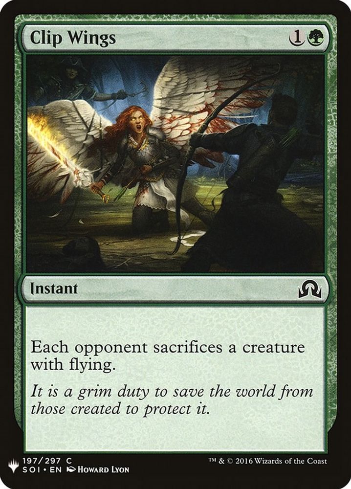 2026 Magic: The Gathering: The List Reprints (LIST) - Clip Wings (#SOI-197, Common) (, Near Mint)