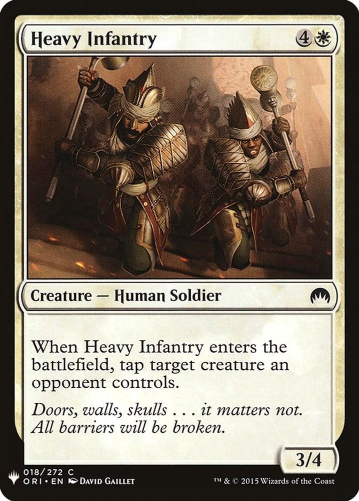 2026 Magic: The Gathering: The List Reprints (LIST) - Heavy Infantry (#18, Common) (, Near Mint)