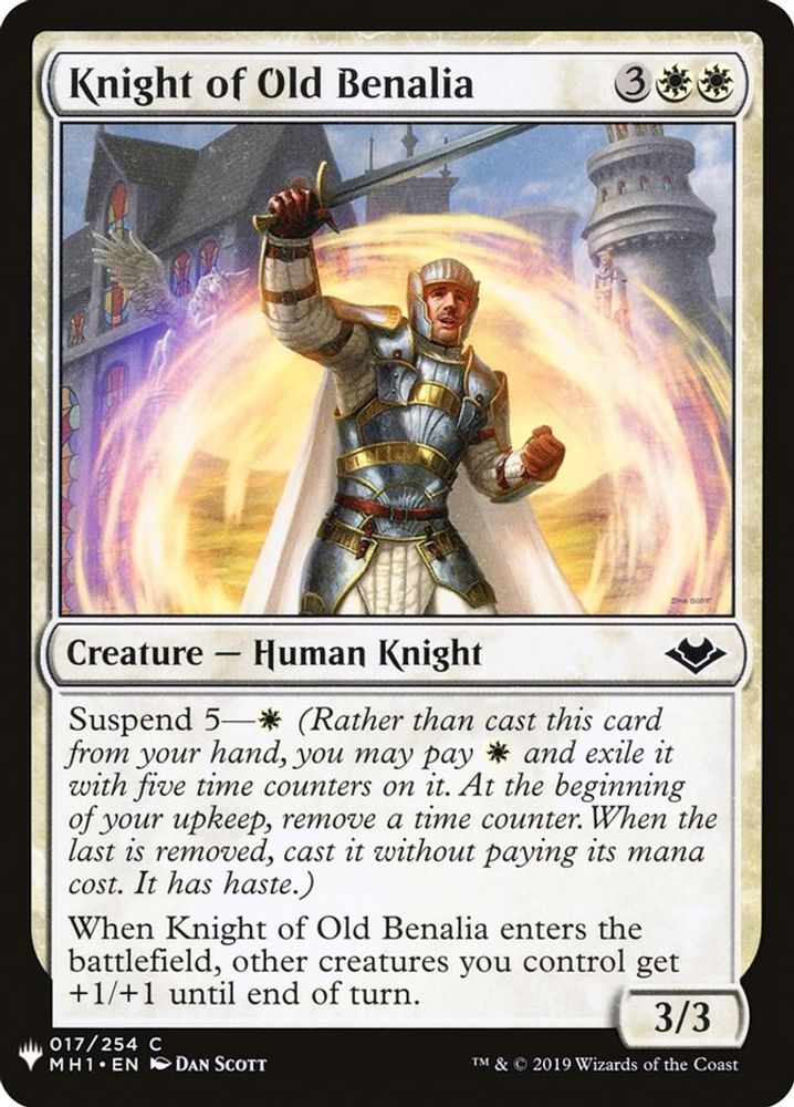 2026 Magic: The Gathering: The List Reprints (LIST) - Knight of Old Benalia (#MH1-17, Common) (, Near Mint)