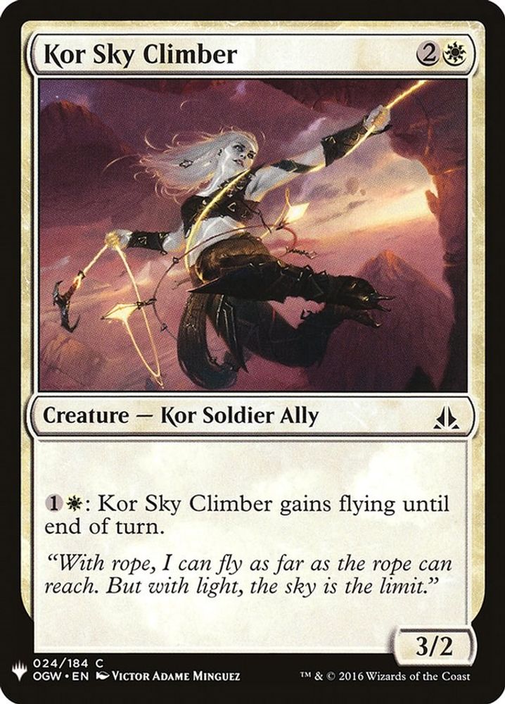 2026 Magic: The Gathering: The List Reprints (LIST) - Kor Sky Climber (#OGW-24, Common) (, Near Mint)
