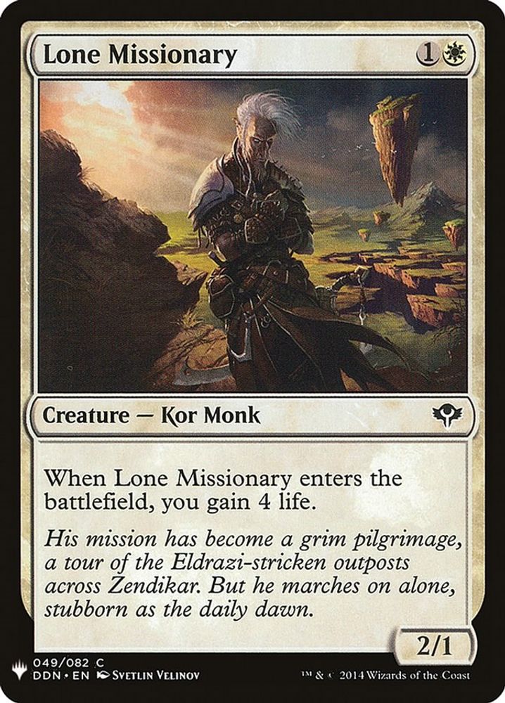 2026 Magic: The Gathering: The List Reprints (LIST) - Lone Missionary (#DDN-49, Common) (, Near Mint)