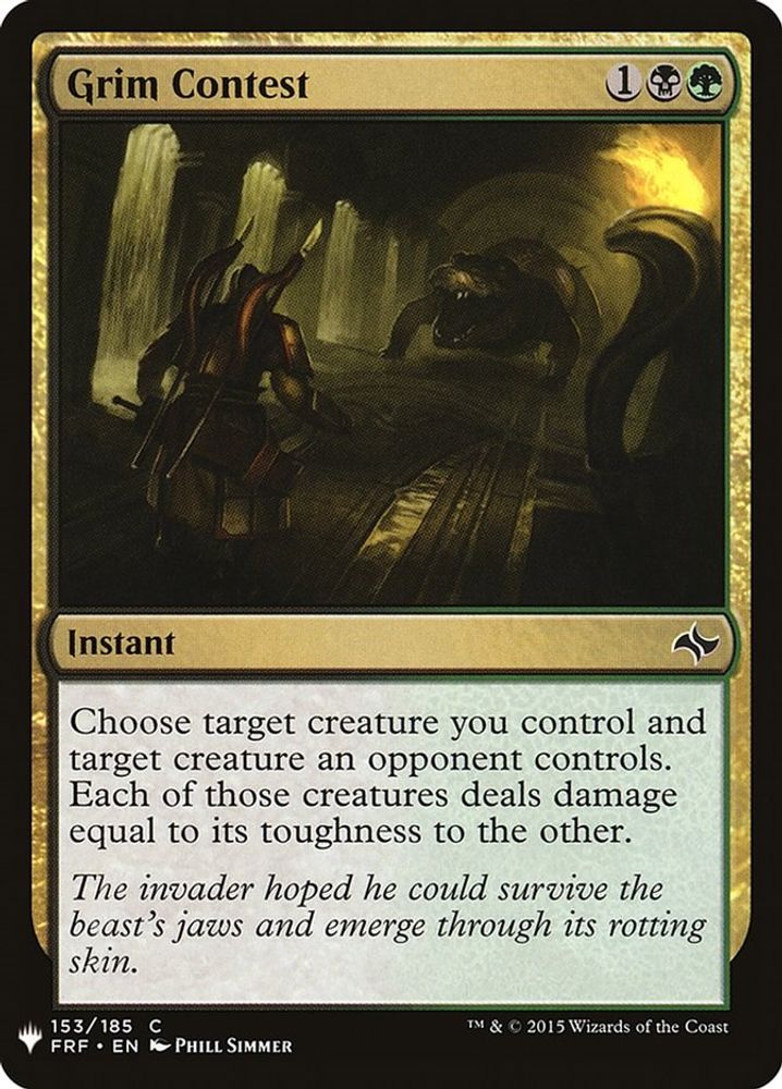 2026 Magic: The Gathering: The List Reprints (LIST) - Grim Contest (#FRF-153, Common) (, Near Mint)