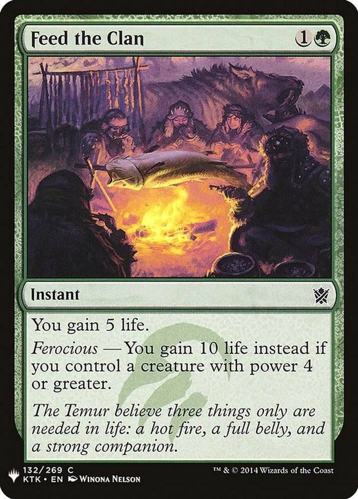 2026 Magic: The Gathering: The List Reprints (LIST) - Feed the Clan (#132, Common) (, Near Mint)