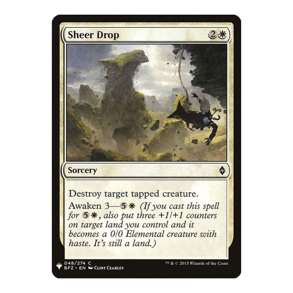 2026 Magic: The Gathering: The List Reprints (LIST) - Sheer Drop (#48, Common) (, Near Mint)