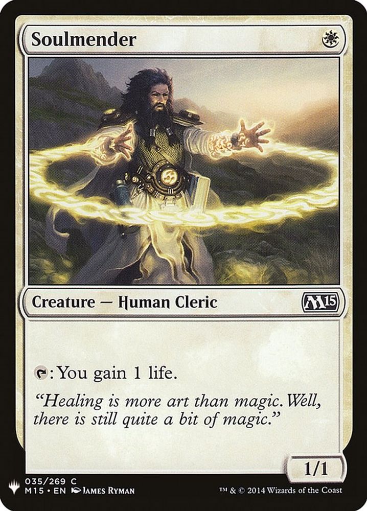 2026 Magic: The Gathering: The List Reprints (LIST) - Soulmender (#M15-35, Common) (, Near Mint)