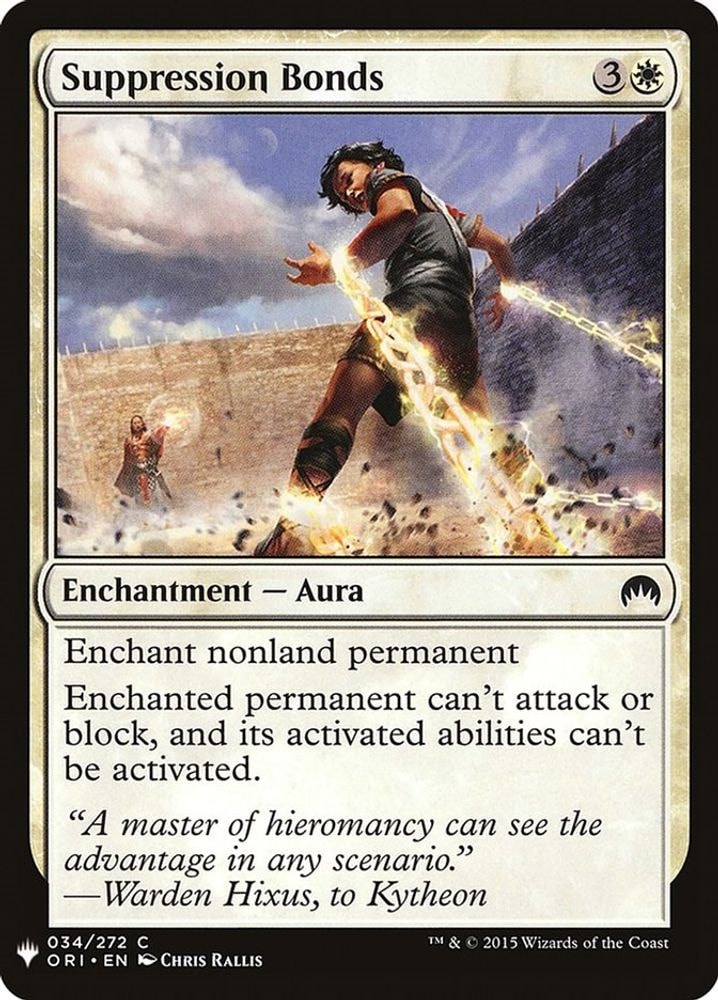 2026 Magic: The Gathering: The List Reprints (LIST) - Suppression Bonds (#34, Common) (, Near Mint)