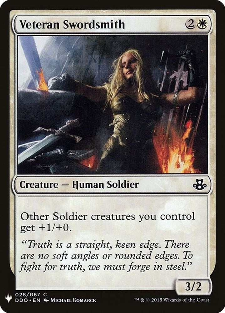 2026 Magic: The Gathering: The List Reprints (LIST) - Veteran Swordsmith (#28, Common) (, Near Mint)