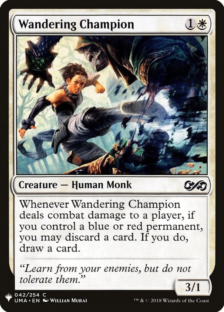 2026 Magic: The Gathering: The List Reprints (LIST) - Wandering Champion (#UMA-42, Common) (, Near Mint)