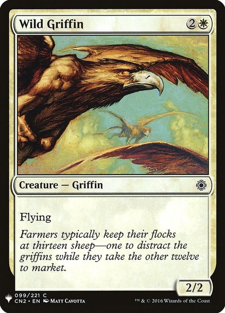 2026 Magic: The Gathering: The List Reprints (LIST) - Wild Griffin (#99, Common) (, Near Mint)