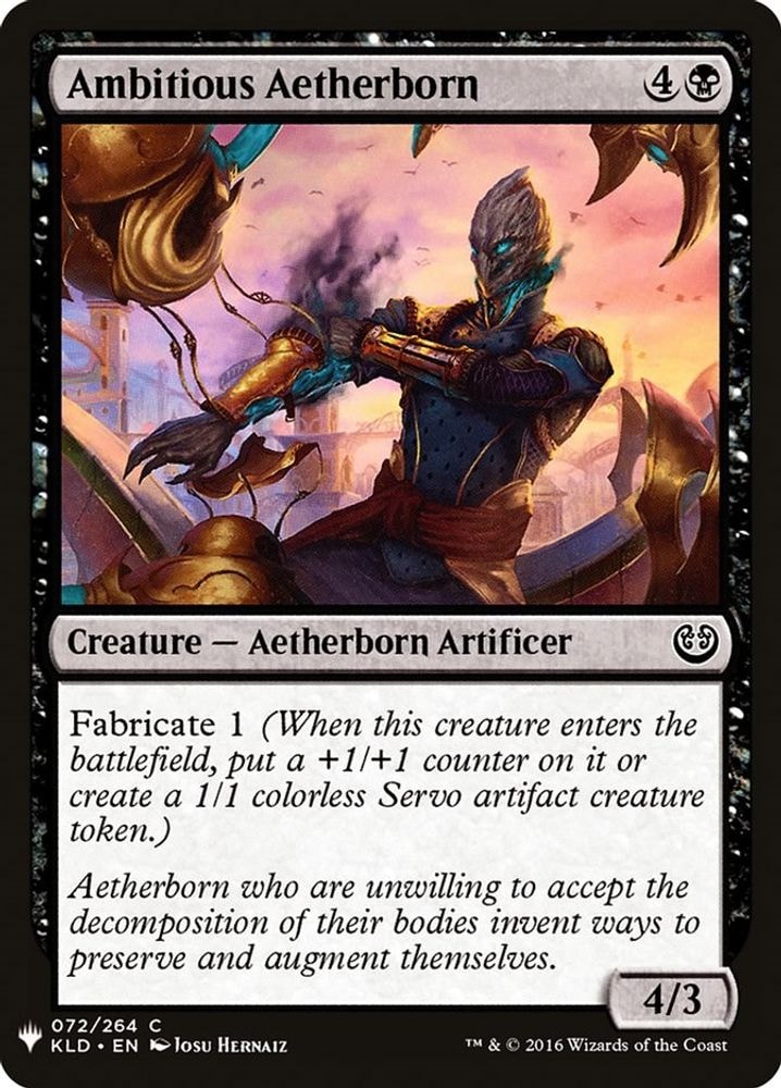 2026 Magic: The Gathering: The List Reprints (LIST) - Ambitious Aetherborn (#72, Common) (, Near Mint)