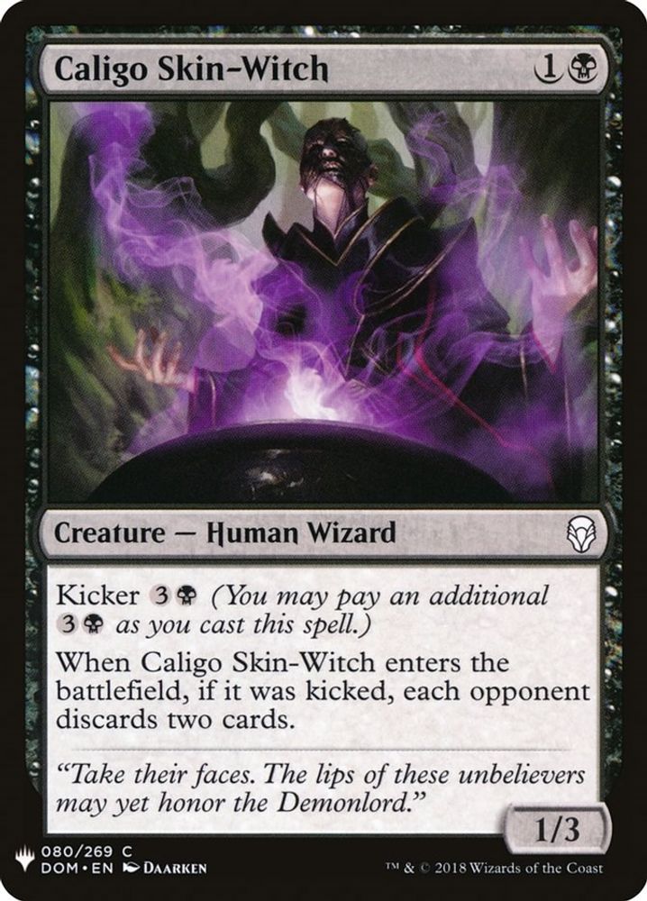 2026 Magic: The Gathering: The List Reprints (LIST) - Caligo Skin-Witch (#DOM-80, Common) (, Near Mint)