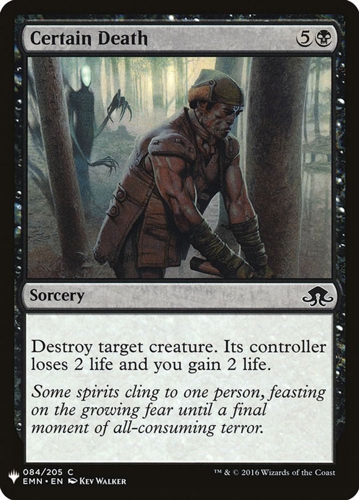 2026 Magic: The Gathering: The List Reprints (LIST) - Certain Death (#EMN-84, Common) (, Near Mint)