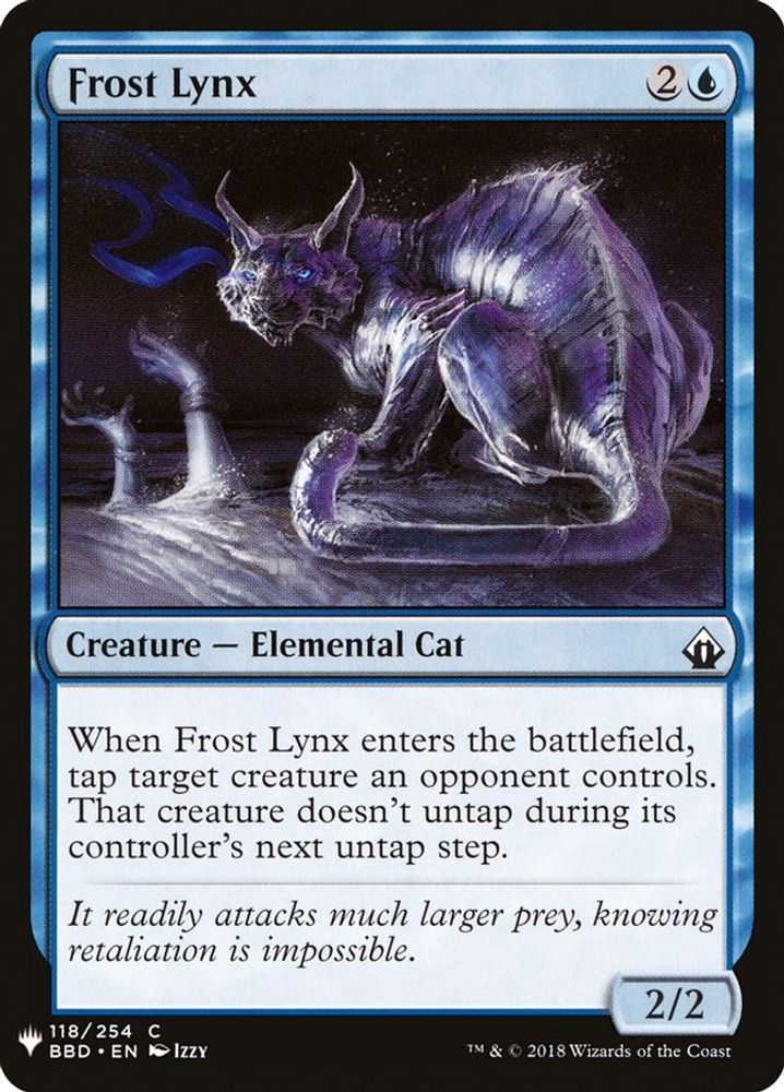 2026 Magic: The Gathering: The List Reprints (LIST) - Frost Lynx (#BBD-118, Common) (, Near Mint)