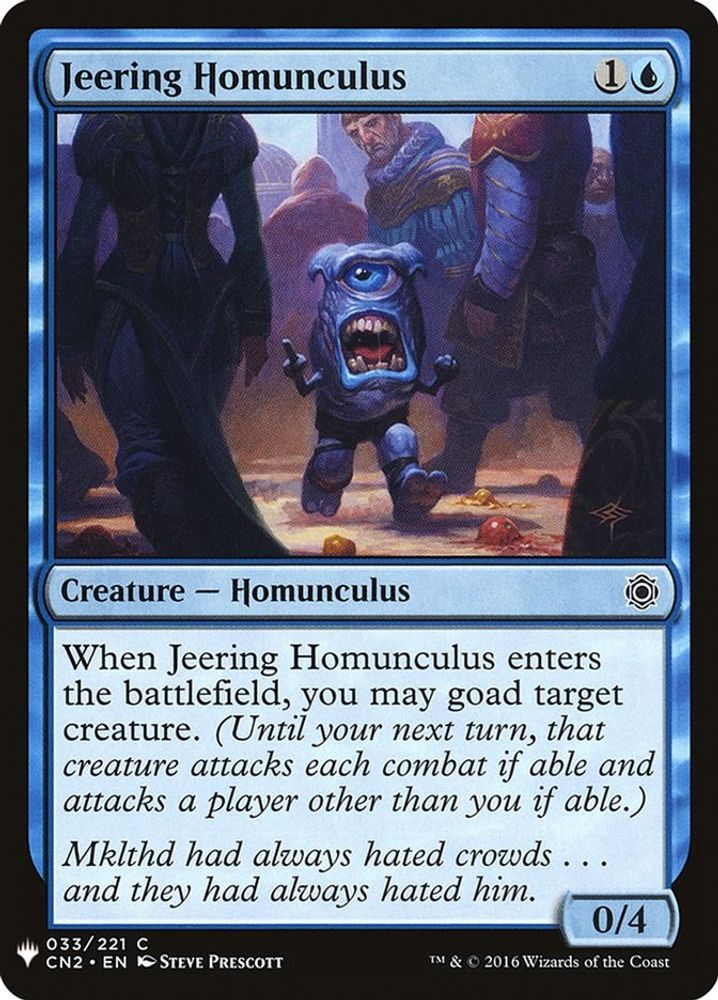 2026 Magic: The Gathering: The List Reprints (LIST) - Jeering Homunculus (#CN2-33, Common) (, Near Mint)