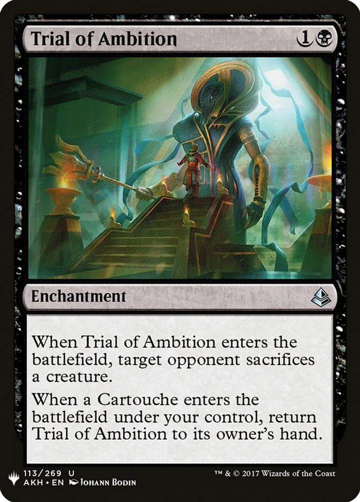 2026 Magic: The Gathering: The List Reprints (LIST) - Trial of Ambition (#AKH-113, Uncommon) (, Near Mint)