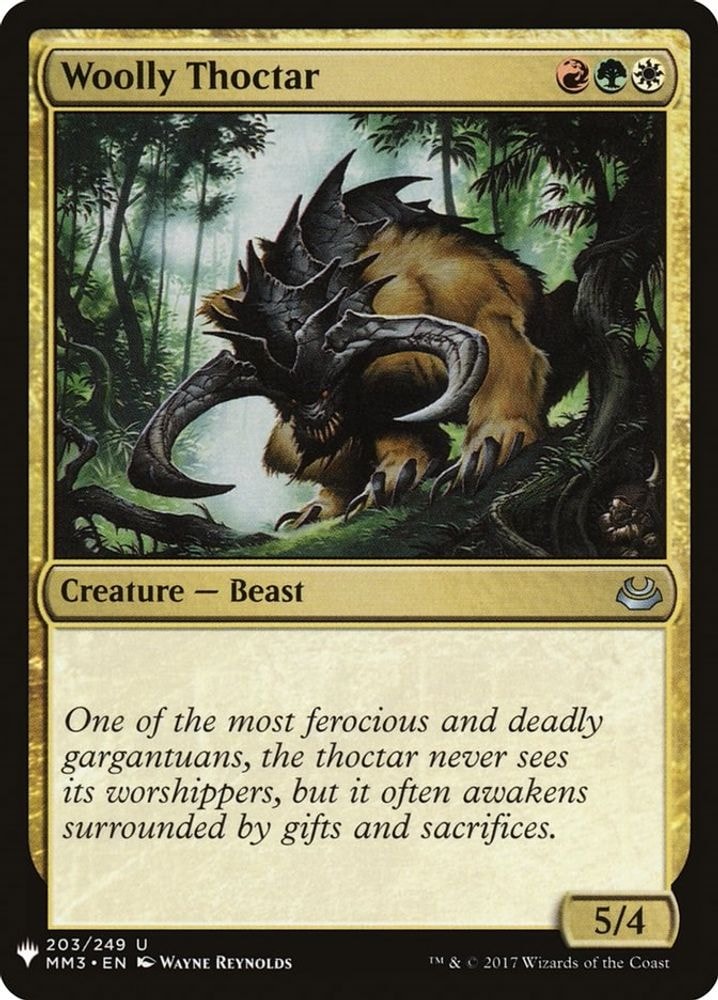 2026 Magic: The Gathering: The List Reprints (LIST) - Woolly Thoctar (#203, Uncommon) (, Near Mint)