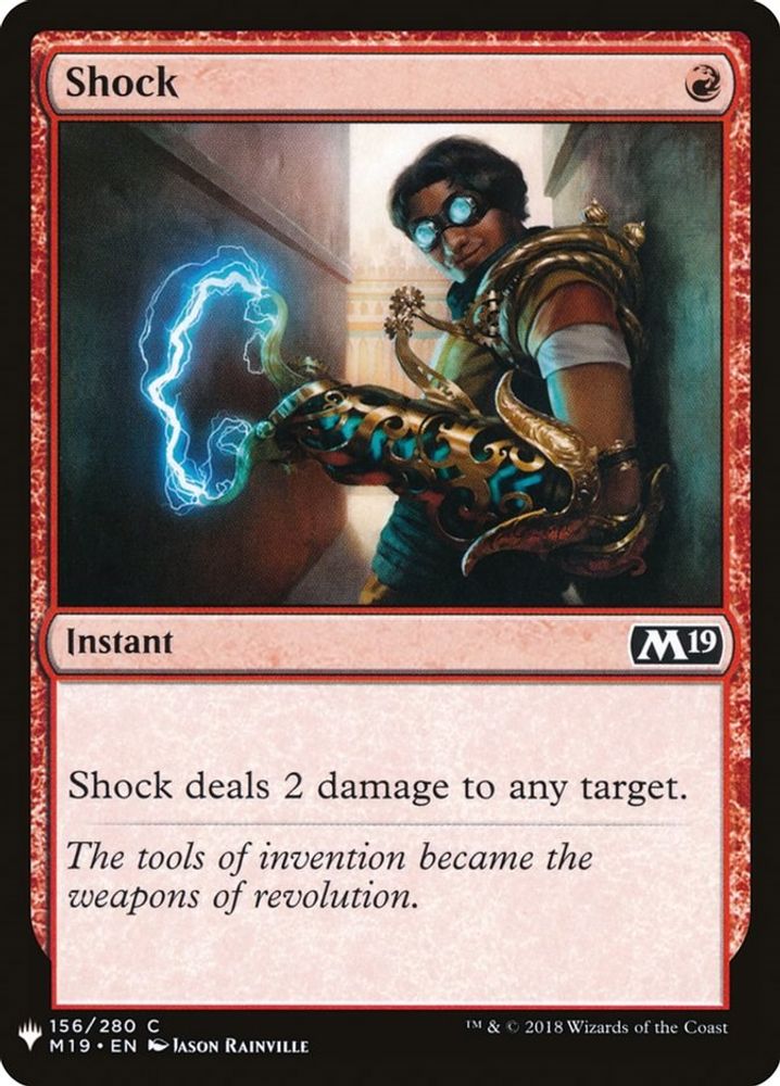 2026 Magic: The Gathering: The List Reprints (LIST) - Shock (#M19-156, Common) (, Near Mint)