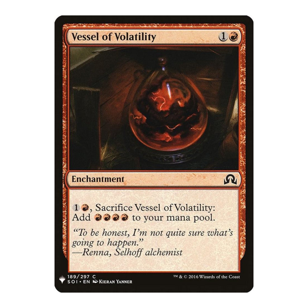 2026 Magic: The Gathering: The List Reprints (LIST) - Vessel of Volatility (#189, Common) (, Near Mint)