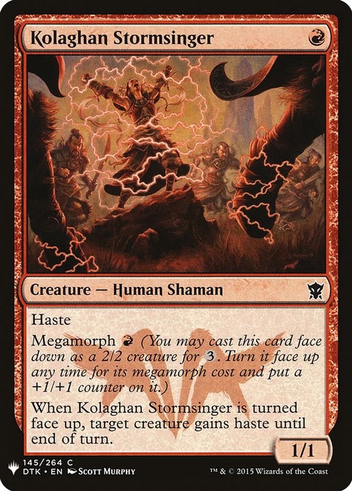 2026 Magic: The Gathering: The List Reprints (LIST) - Kolaghan Stormsinger (#DTK-145, Common) (, Near Mint)