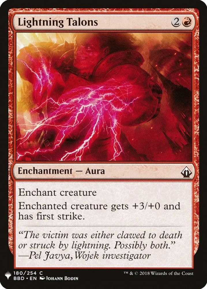 2026 Magic: The Gathering: The List Reprints (LIST) - Lightning Talons (#180, Common) (, Near Mint)