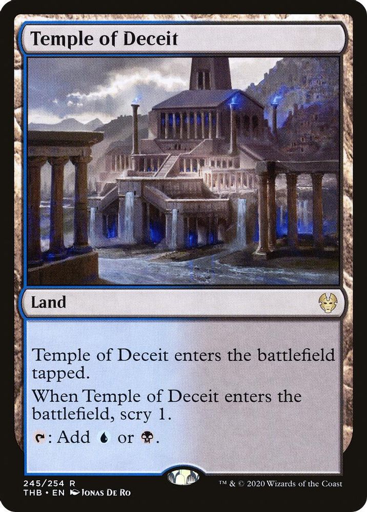 2020 Magic: The Gathering: Theros Beyond Death (THB) - Temple of Deceit (#245, Rare)