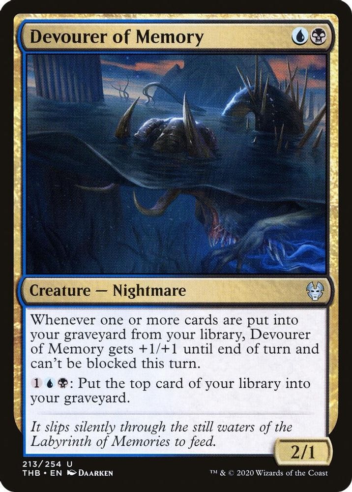 2020 Magic: The Gathering: Theros Beyond Death (THB) - Devourer of Memory (#213, Uncommon) (, Near Mint)