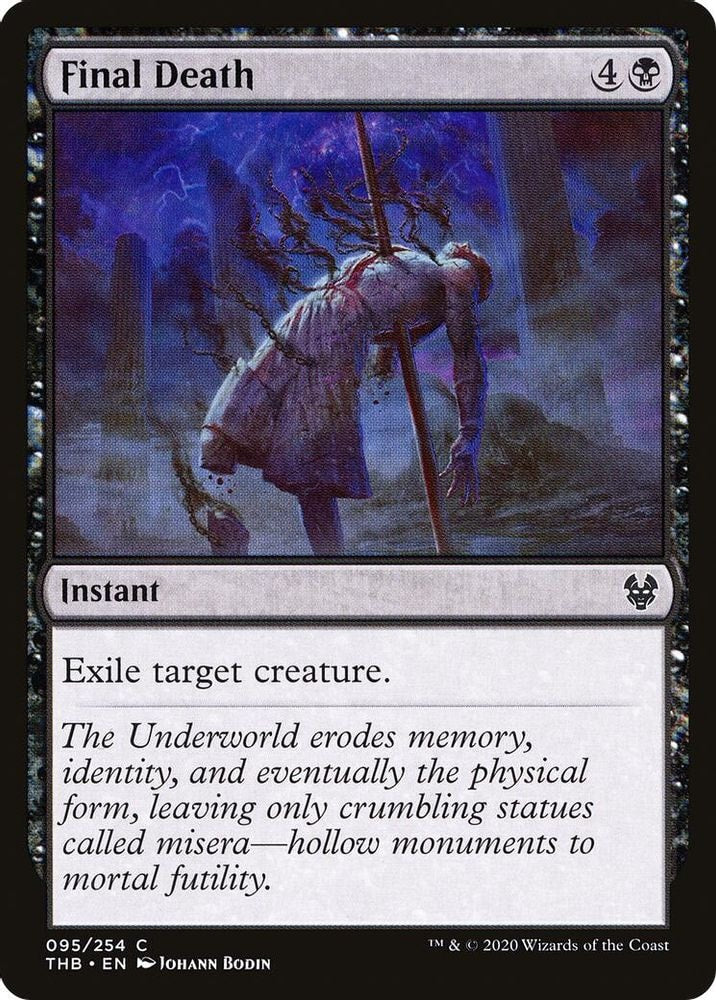 2020 Magic: The Gathering: Theros Beyond Death (THB) - Final Death (#95, Common) (, Near Mint)
