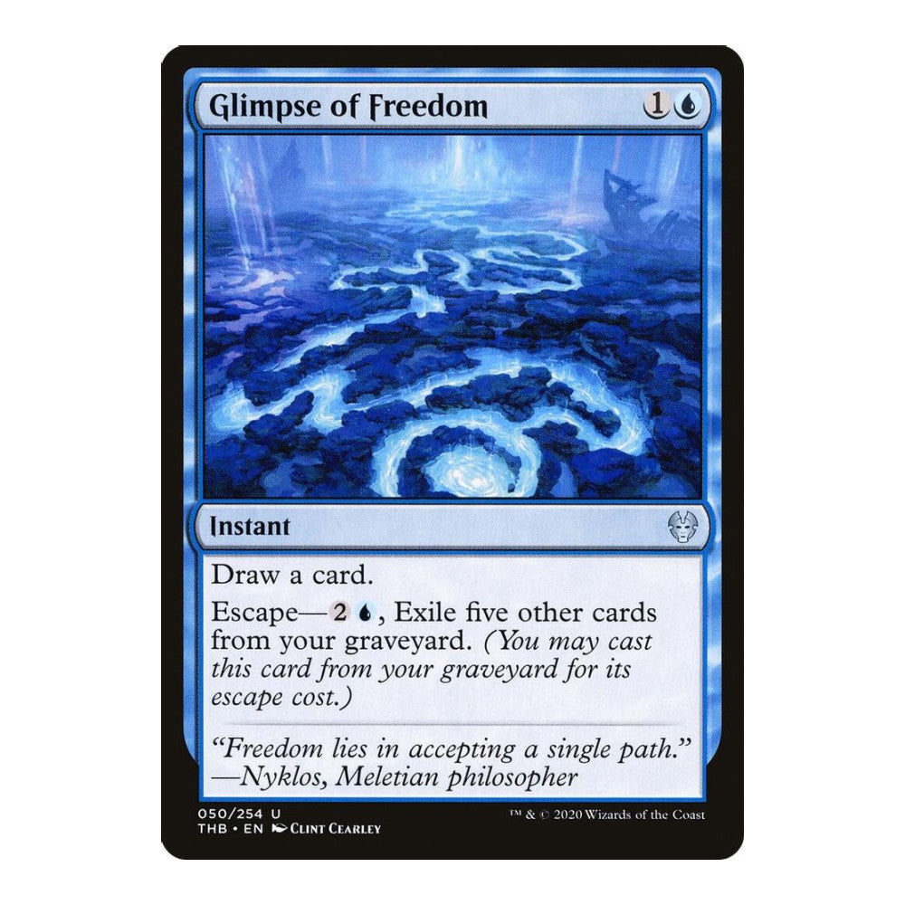 2020 Magic: The Gathering: Theros Beyond Death (THB) - Glimpse of Freedom (#50, Uncommon) (, Near Mint)
