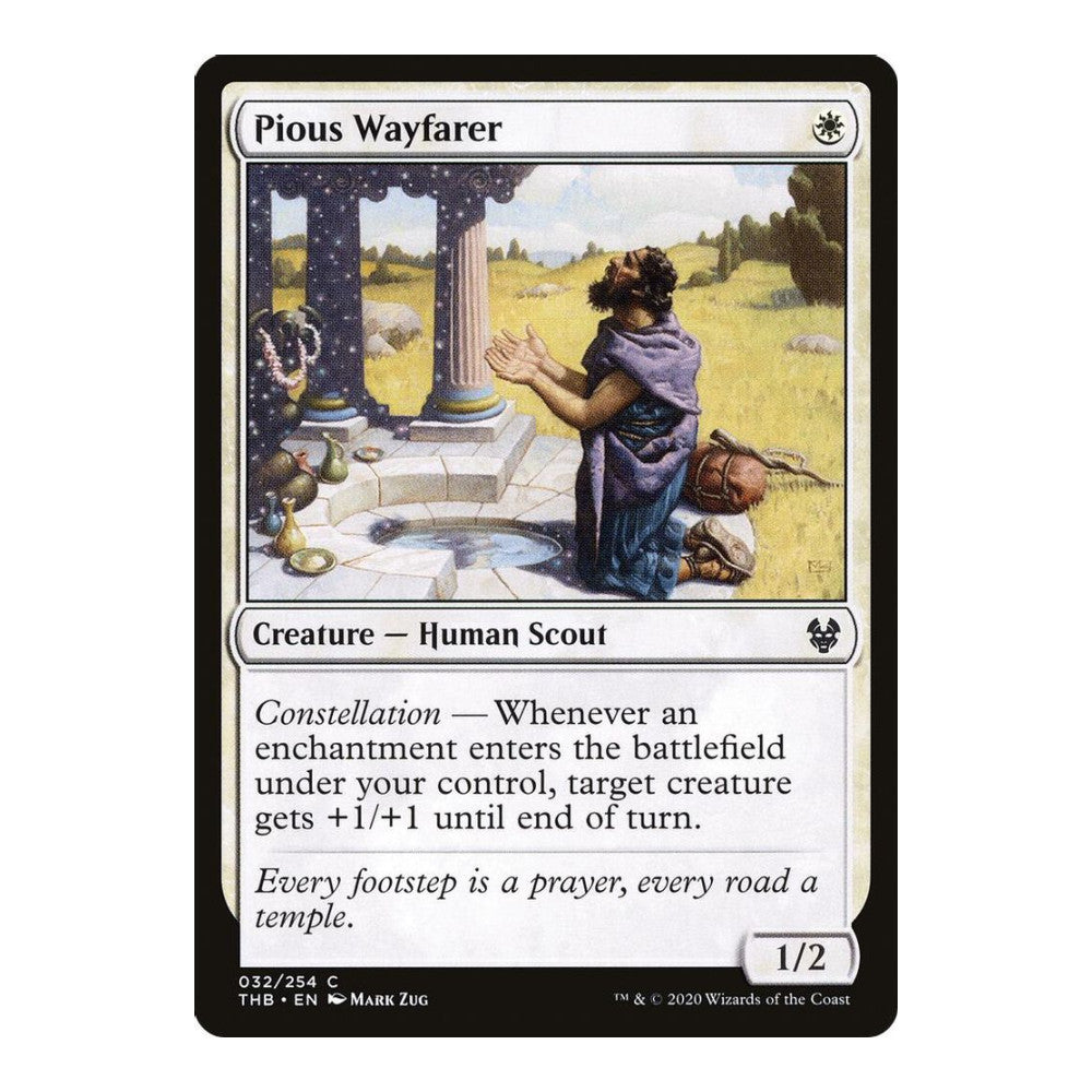 2020 Magic: The Gathering: Theros Beyond Death (THB) - Pious Wayfarer (#32, Common) (, Near Mint)