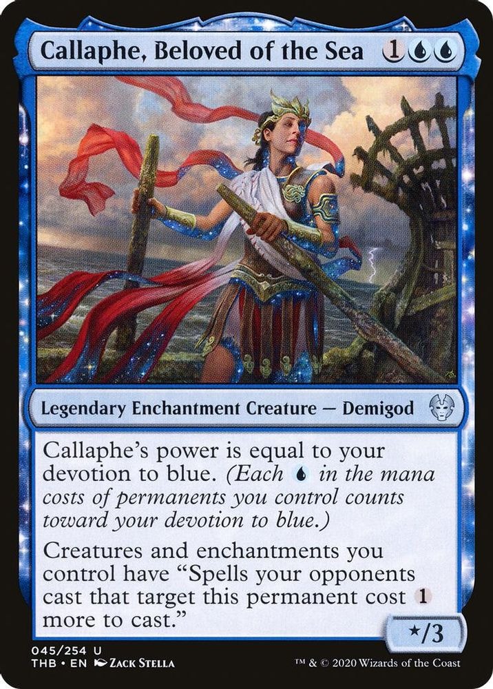 2020 Magic: The Gathering: Theros Beyond Death (THB) - Callaphe, Beloved of the Sea (#45, Uncommon) (, Near Mint)