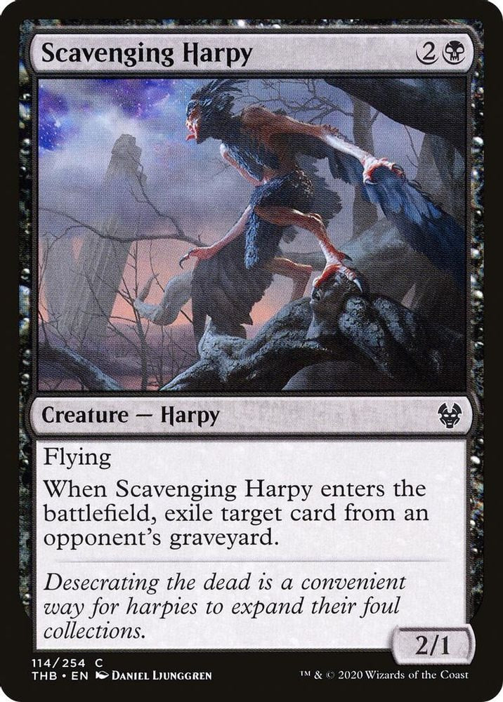 2020 Magic: The Gathering: Theros Beyond Death (THB) - Scavenging Harpy (#114, Common) (, Near Mint)