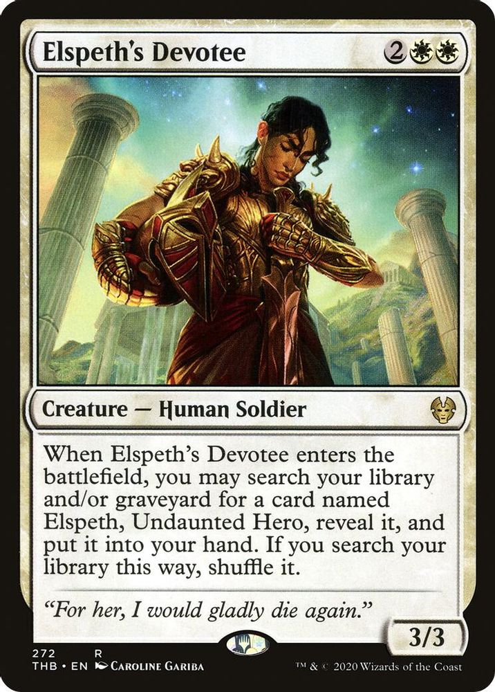 2020 Magic: The Gathering: Theros Beyond Death (THB) - Elspeths Devotee (#272, Rare) (, Near Mint)