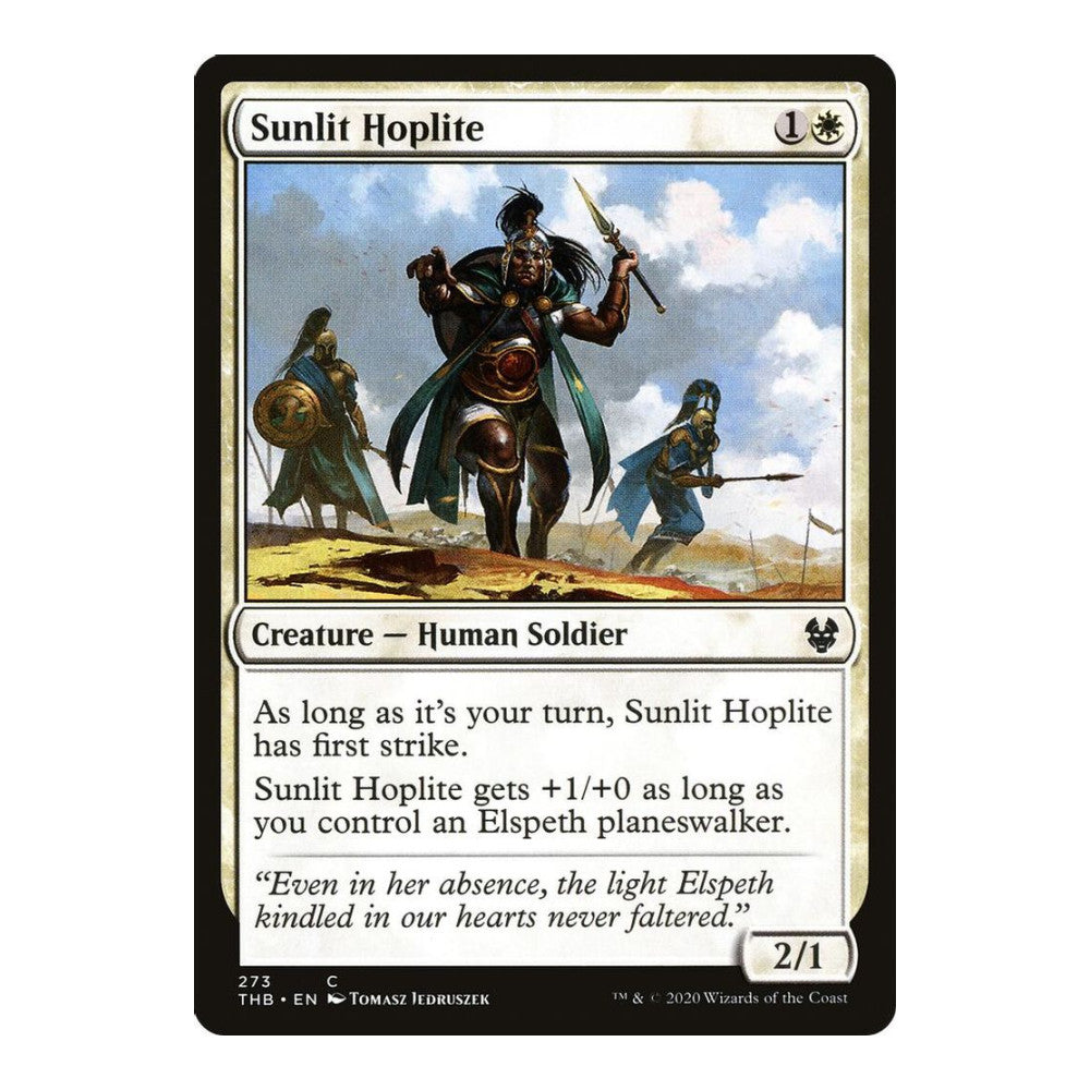 2020 Magic: The Gathering: Theros Beyond Death (THB) - Sunlit Hoplite (#273, Common) (, Near Mint)