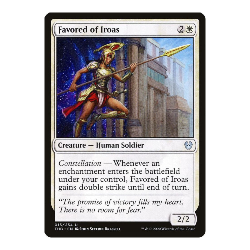 2020 Magic: The Gathering: Theros Beyond Death (THB) - Favored of Iroas (#15, Uncommon) (, Near Mint)