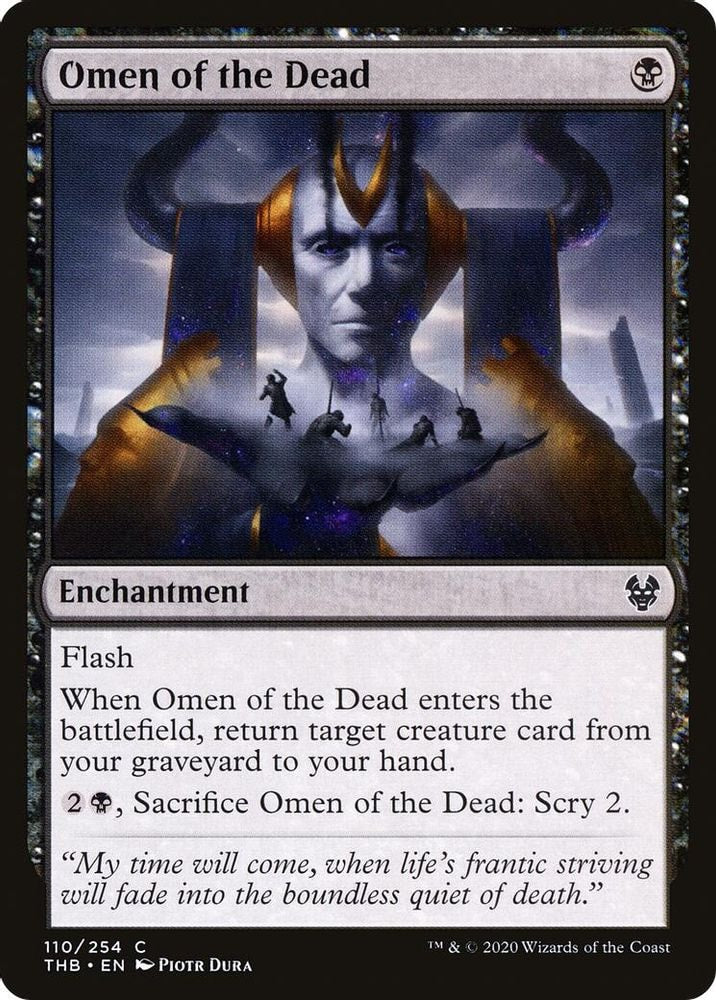 2020 Magic: The Gathering: Theros Beyond Death (THB) - Omen of the Dead (#110, Common) (, Near Mint)