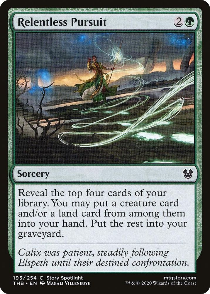 2020 Magic: The Gathering: Theros Beyond Death (THB) - Relentless Pursuit (#195, Common) (, Near Mint)