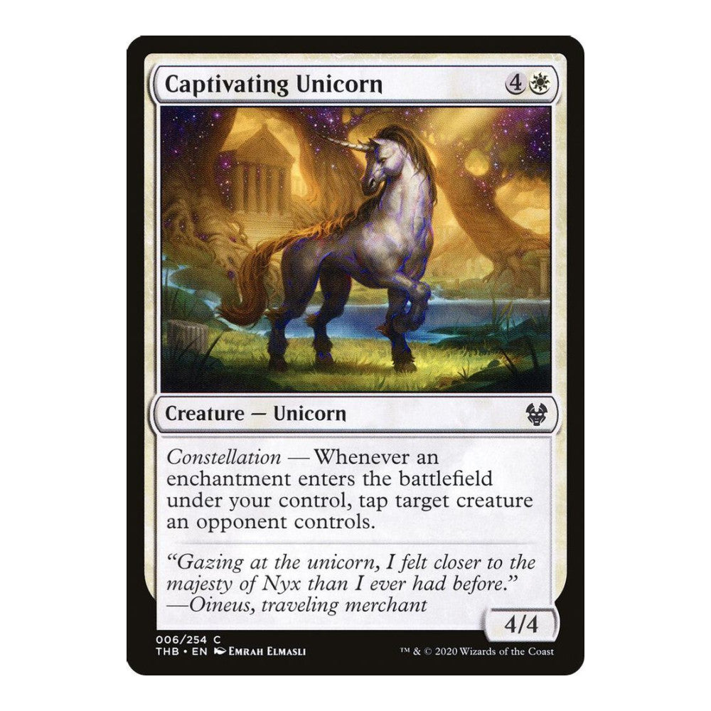 2020 Magic: The Gathering: Theros Beyond Death (THB) - Captivating Unicorn (#6, Common) (, Near Mint)