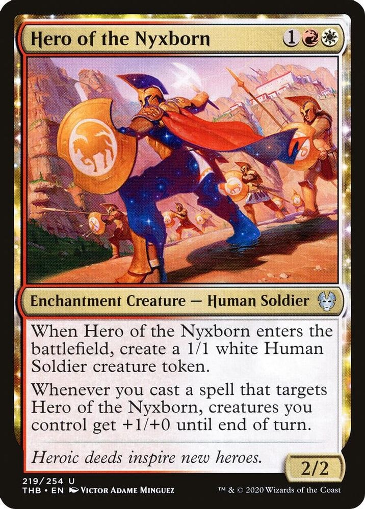 2020 Magic: The Gathering: Theros Beyond Death (THB) - Hero of the Nyxborn (#219, Uncommon)