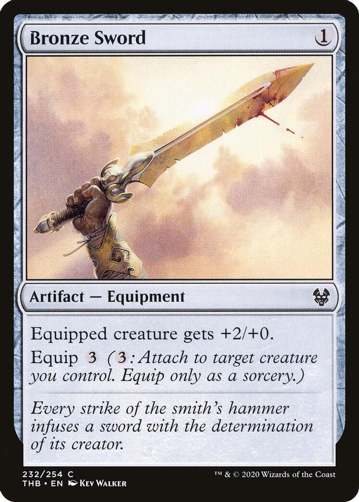 2020 Magic: The Gathering: Theros Beyond Death (THB) - Bronze Sword (#232, Common) (, Near Mint)