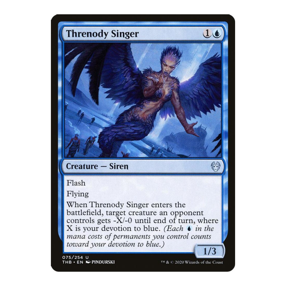 2020 Magic: The Gathering: Theros Beyond Death (THB) - Threnody Singer (#75, Uncommon) (, Near Mint)