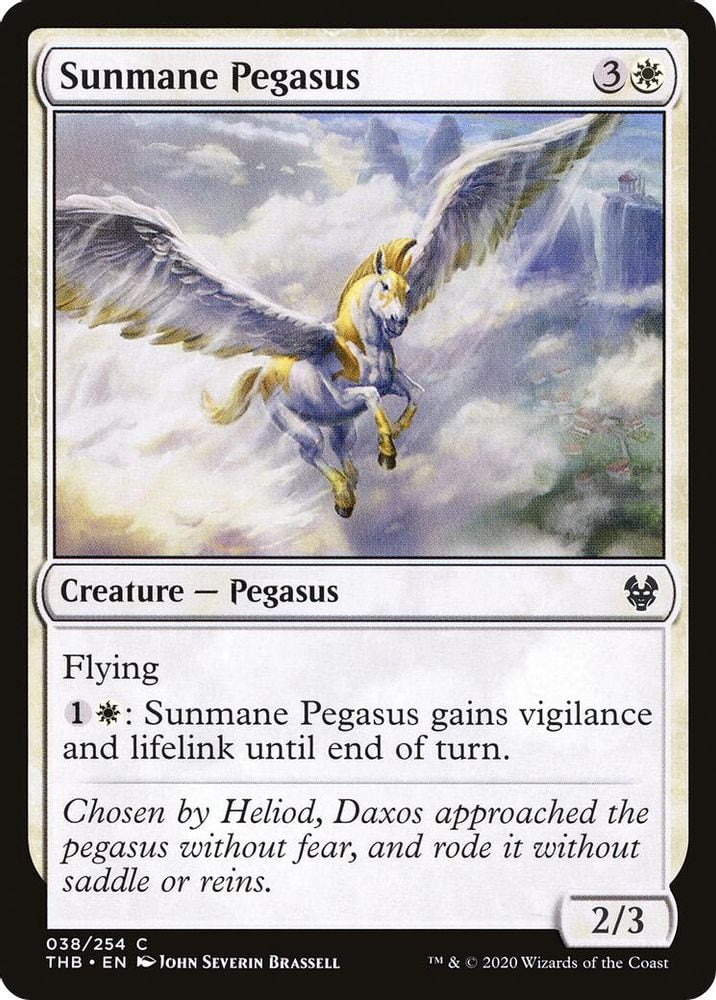 2020 Magic: The Gathering: Theros Beyond Death (THB) - Sunmane Pegasus (#38, Common) (, Near Mint)