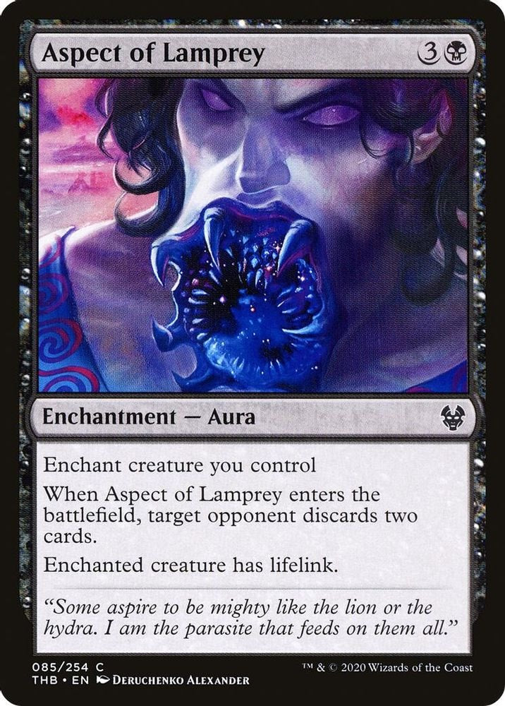2020 Magic: The Gathering: Theros Beyond Death (THB) - Aspect of Lamprey (#85, Common)