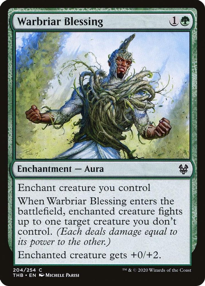 2020 Magic: The Gathering: Theros Beyond Death (THB) - Warbriar Blessing (#204, Common)